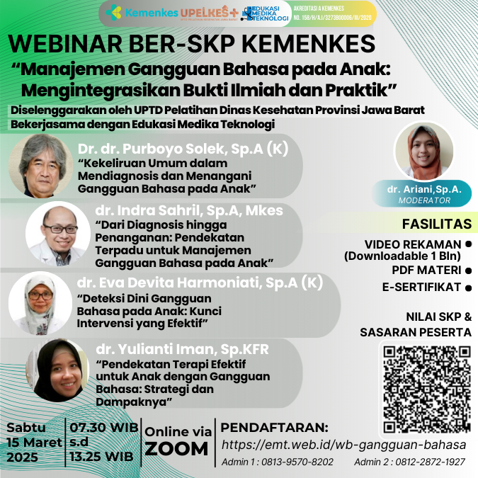 Webinar Ber-SKP Kemenkes Manajemen Gangguan Bahasa pada Anak